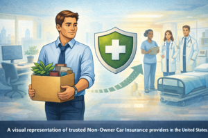 Illustration showing short-term health insurance options for unemployed individuals