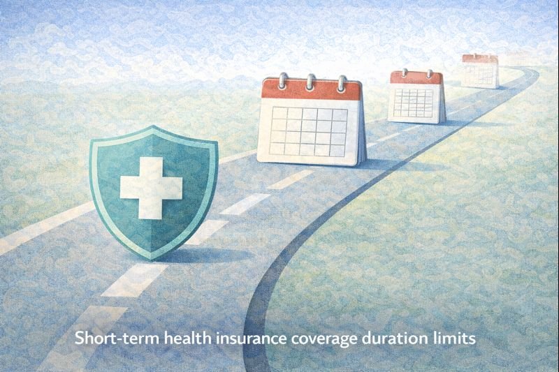 Illustration explaining how long short-term health insurance coverage can last